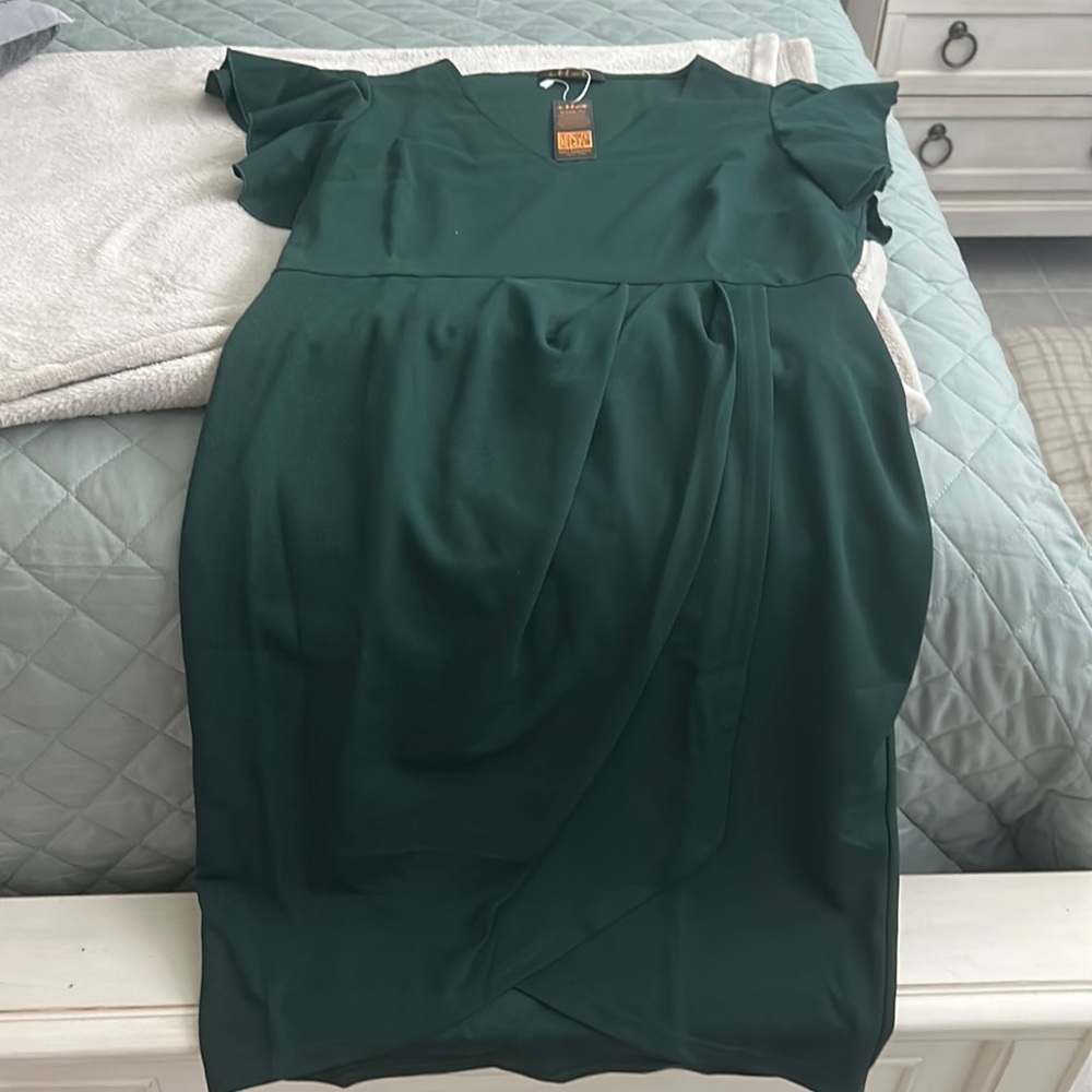iHot Dark Green Cocktail Dress